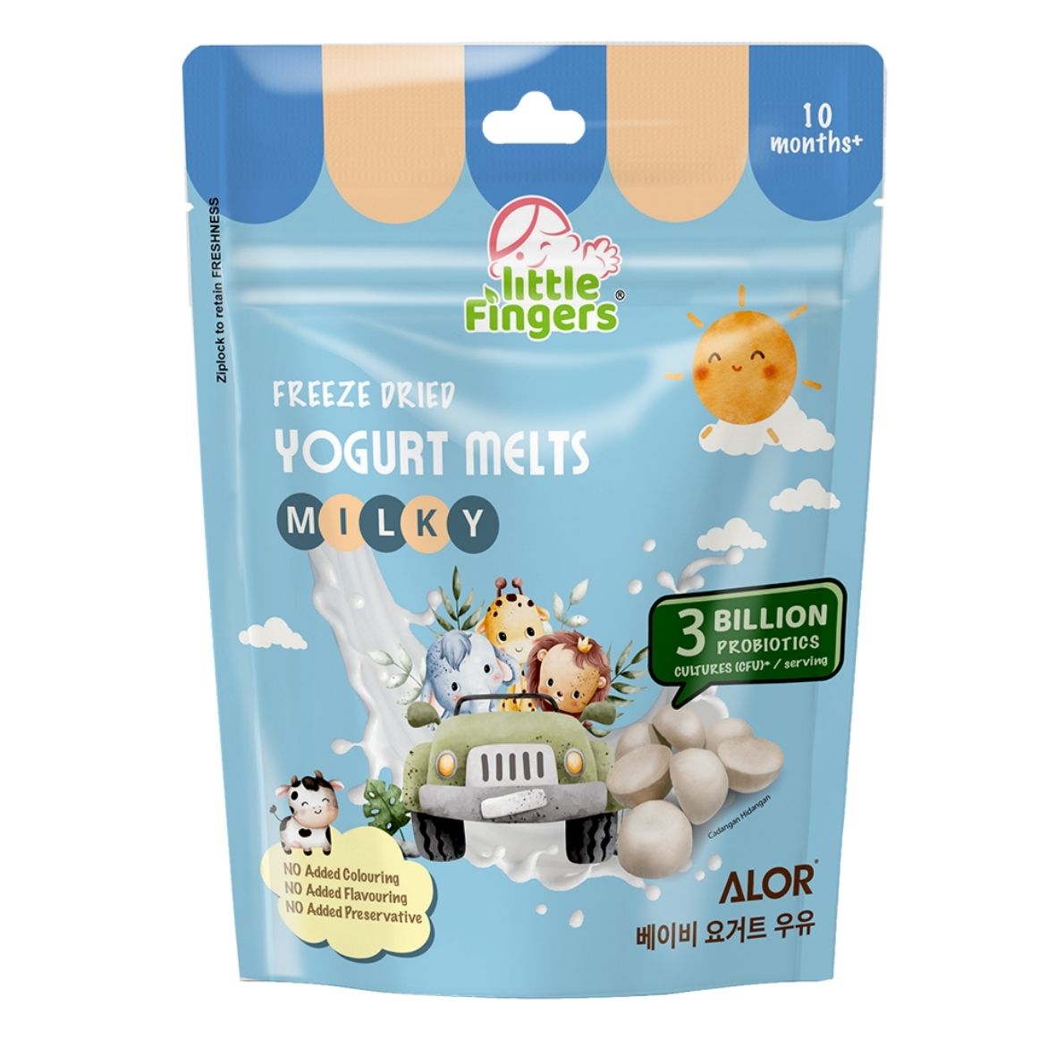 Little Fingers Freeze Dried Yogurt Melts Milky 15g 