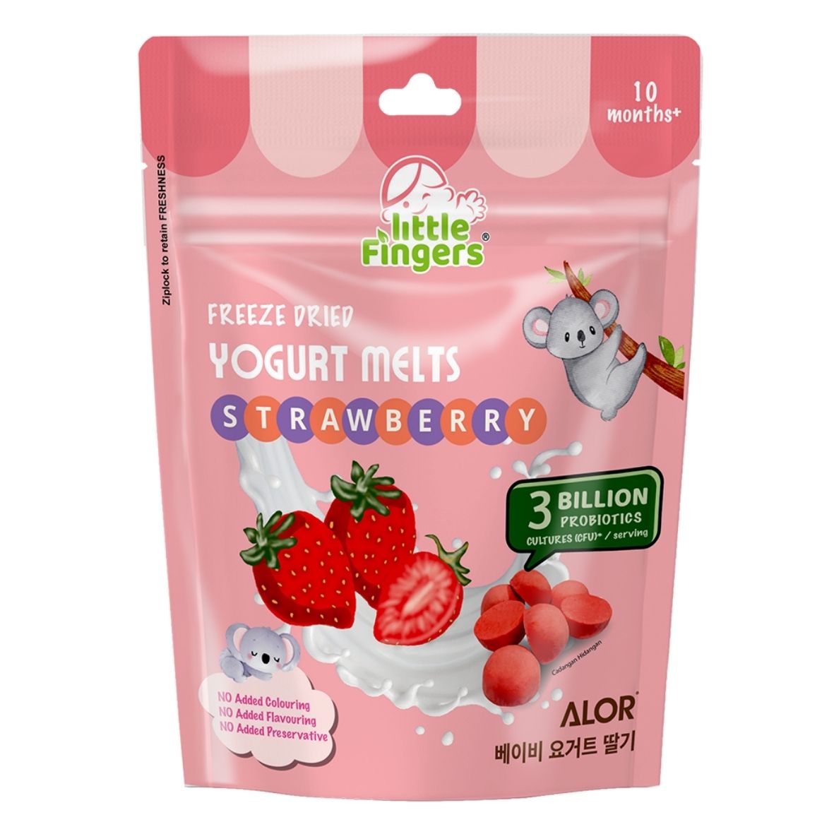 Little Fingers Freeze Dried Yogurt Melts Strawberry 15g