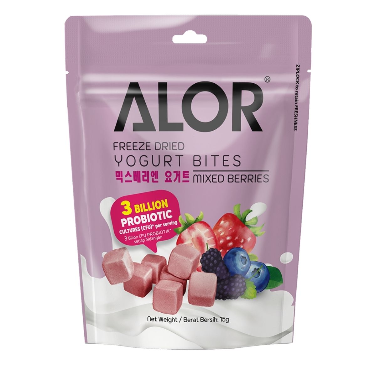 Alor Freeze Dried Yogurt Bites Mixd Berries Flavor 30g 