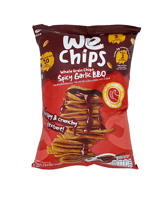 We Chips Whole Grain Chips Spicy Garlic BBQ Flavor 70g