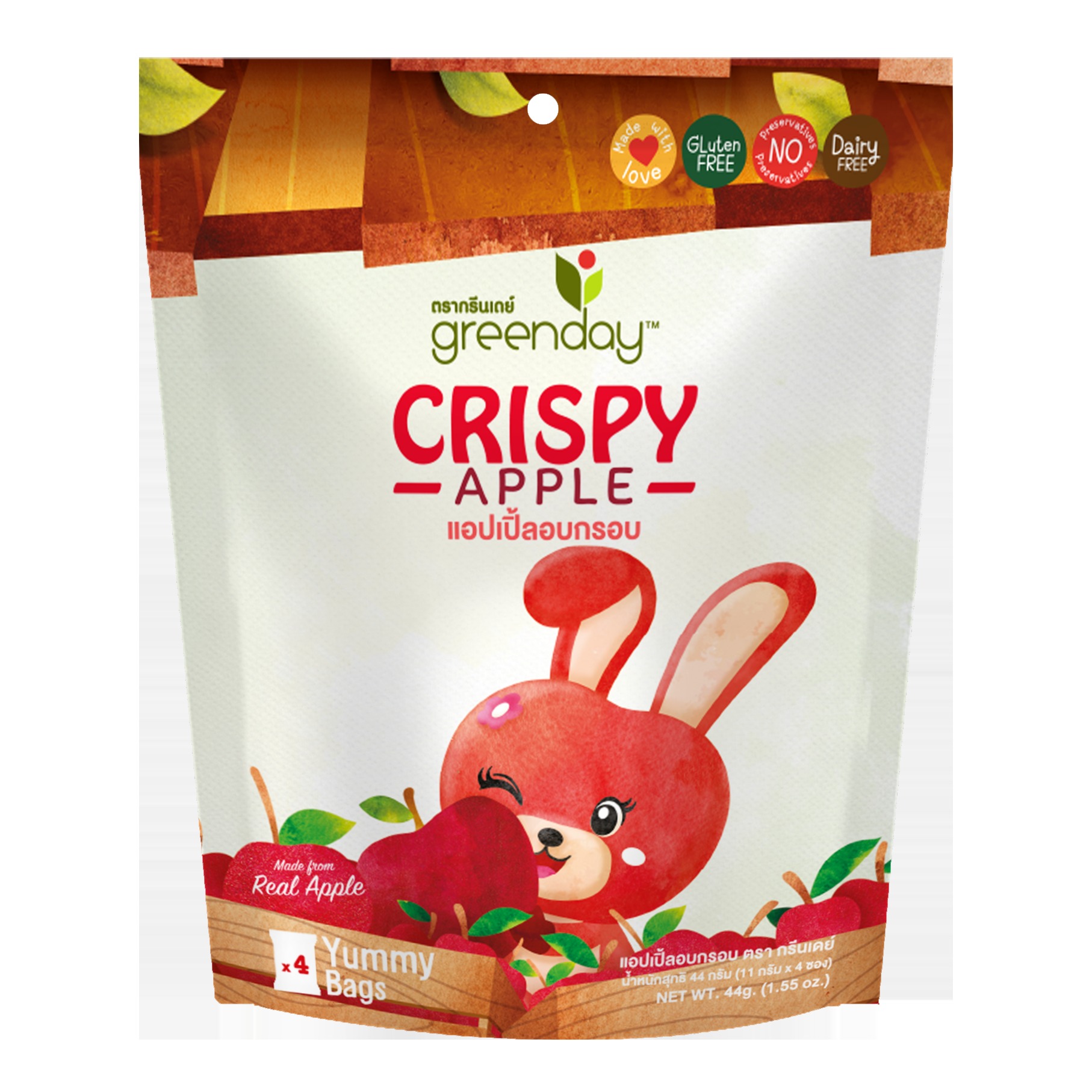 Happy Fruit Farm Crispy Apple (4bag x 11g)