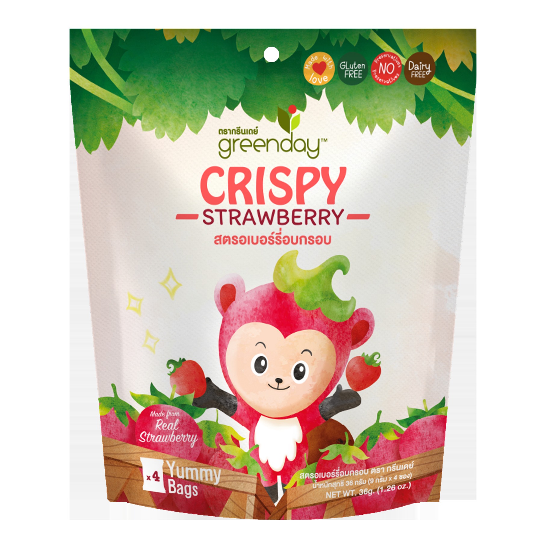 Happy Fruit Farm Crispy Strawberry (4bag x 9g)