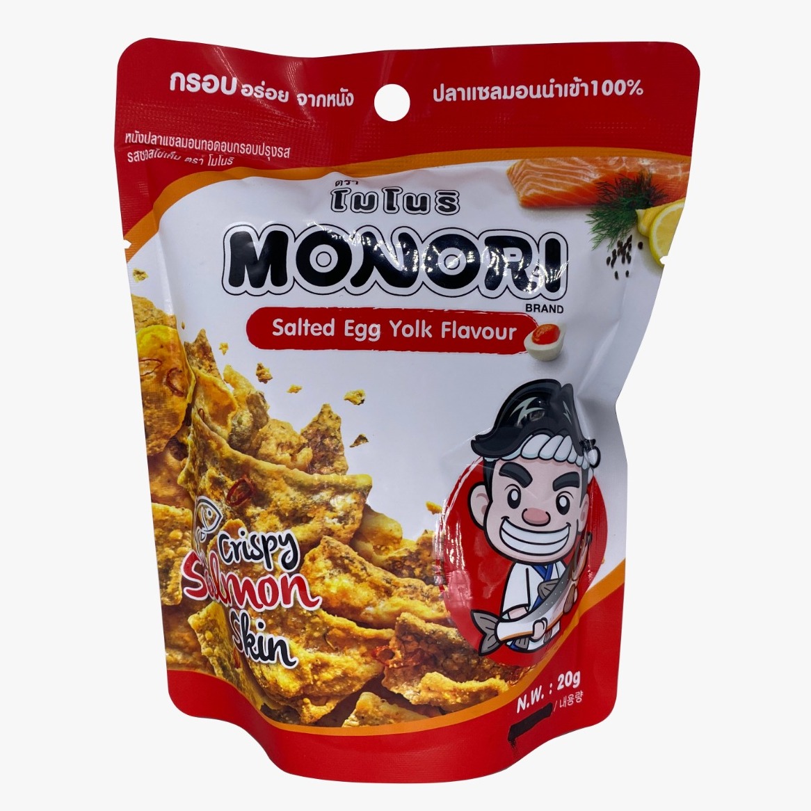 Monori Fried Salmon Skin 20g Salt egg flavor