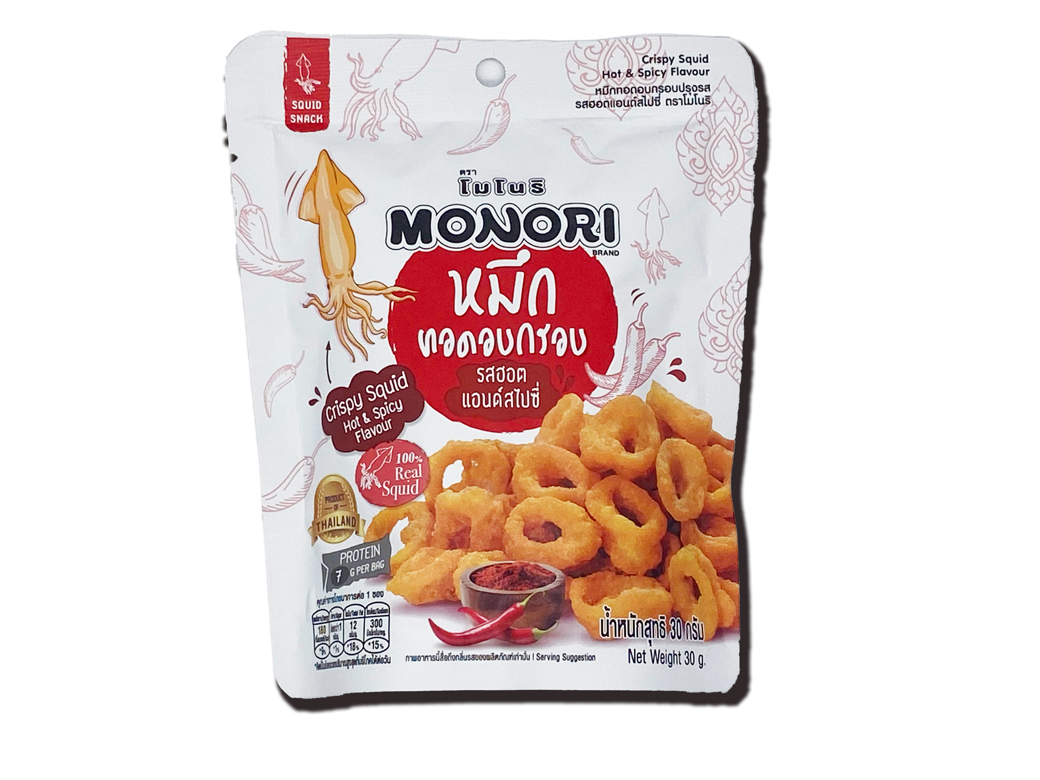 Monori Crispy Squid Snack Hot & Spicy Flavor